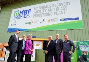 At the official opening of the Materials Recovery Facility and Glass Processing Plant were (l-r) Council&rsquo;s General Manager Gary Murphy, Australian Packaging Covenant CEO Stan Moore, Mayor Jenny Dowell, Lismore MP Thomas George, EPA Manager of Waste and Recycling Infrastructure Mark Jackson and Council&rsquo;s Waste Operations Coordinator Kevin Trustum.